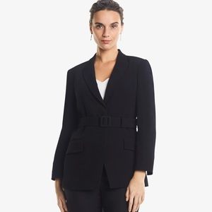 Mm Lafleur Babette Blazer - Crinkle Crepe - 4 - Black